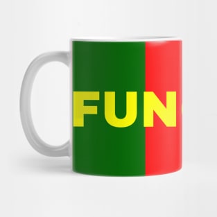 Funchal City in Portuguese Flag Colors Mug